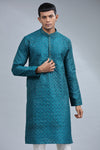 Teal Sequin Kurta Set