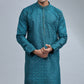 Teal Sequin Kurta Set