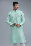 Sea Foam Embroidered Kurta Set