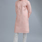 Peach Embroidered Kurta Set