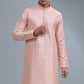 Peach Embroidered Kurta Set