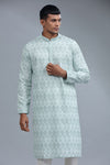 Mint Green Sequin Embroidered Kurta Set