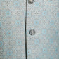 Blue Self-Pattern Print Nehru Jacket