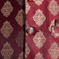 Royal Red and Gold Print Nehru Jacket