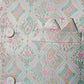 Cream & Pink Patterned Nehru Jacket