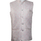 Pink Self-Pattern Print Nehru Jacket