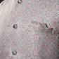 Pink Self-Pattern Print Nehru Jacket