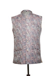 Printed Pink Nehru Jacket