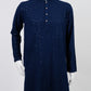 Navy Blue Chikankari Embroidered Kurta Set
