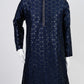 Navy Blue Sequence Embroidered Kurta Set
