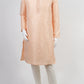 Peach Jacquard Kurta Set