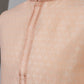 Peach Jacquard Kurta Set