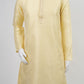 Yellow Jacquard Kurta Set