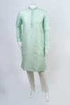 Misty Mint Jacquard Kurta Set