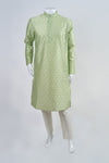 Lime Green Self-print Kurta Set