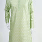 Lime Green Self-print Kurta Set