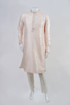 Peachy-Pink Kurta with Motifs
