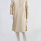 Crème-Gold Self-print Kurta Set