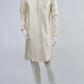 Crème Self Motif Kurta Set