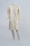 Crème Self Motif Kurta Set