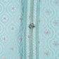 Pastel Green Self Motif Kurta Set