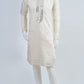 Beige Mirror Work Kurta Set