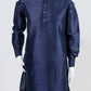 Navy Blue Plain Kurta Set