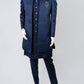 Sapphire Blue Patterned Indo-Western