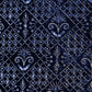 Navy Blue Patterned Velvet Sherwani