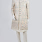 Multi-coloured Threadwork Achkan Style Sherwani
