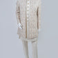 Creme Petal Embroidered Sherwani