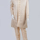 Biscuit Brown Octagon Patterned Sherwani