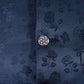 Midnight Blue Floral Patterned Sherwani