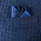 Royal Blue Patterned Sherwani Set