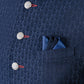 Royal Blue Patterned Sherwani Set