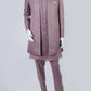 Lilac Purple Patterned Indo-Western Set
