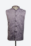 Lilac Embroidered Nehru Jacket