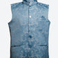 Blue Embroidered Nehru Jacket