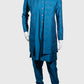 Feroze Blue Mirror Work Indo-Western