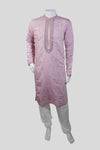Purple Mirror-work Kurta Set